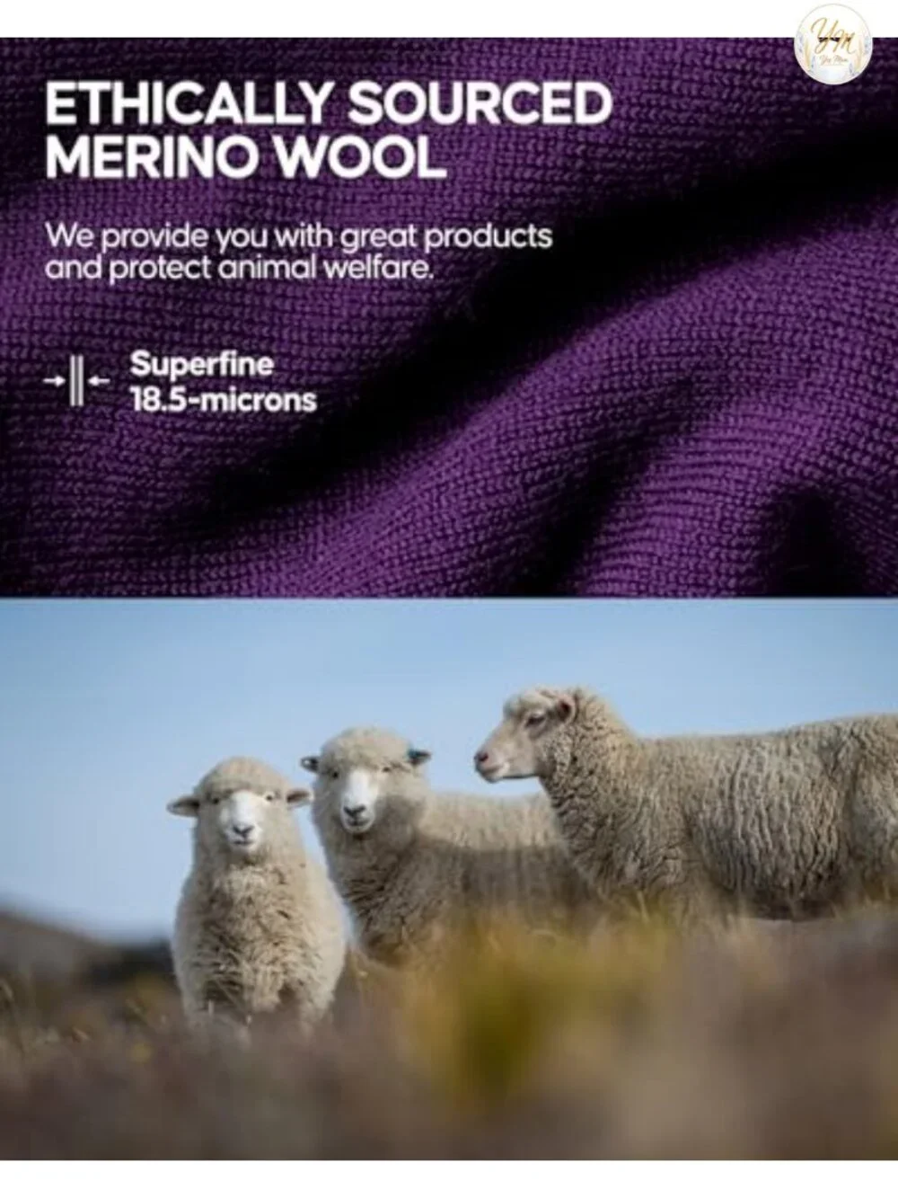 Merino Wool Neck Gaiter, Multifunctional Face Cover for Outdoor Sports & Winter